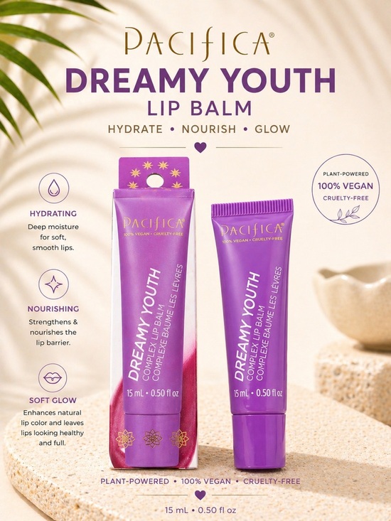 Pacifica Other - Pacifica Dreamy Youth Hydrating Lip Balm - Strawberry Rose Pink Red
